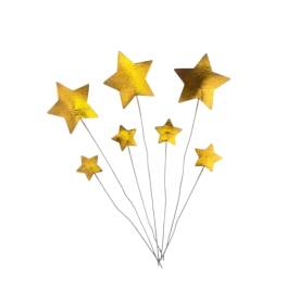 Set decor din vafă comestibila - stele aurii - Anyta Cooking