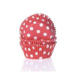 Set Forme Briose Rosu cu Buline – 50 bucati – House of Marie
