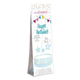 Set Topper si Wrapper pentu tort - HAPPY BIRTHDAY- ScrapCooking