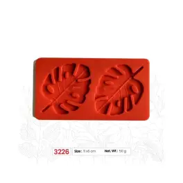 Mulaj din silicon Frunze tropicale (M3226) - 11 x 6cm - Anyta Cooking