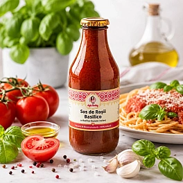 Sos de rosii 100% natural - Basilico cu Busuioc -330g - Anyta Cooking