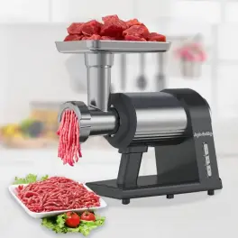Mașină Multifuncțională de Tocat 4in1 - Carne, Roșii, Cârnați, Răzuit și Feliat - 2000W, Angrenaje Metalice, 1,8 kg/min -Anyta Cooking