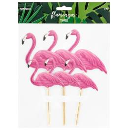 Topper - 6 buc - formă de flamingo - Patry Deco