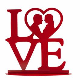 Topper Tort pentru nuntă – LOVE- 19X19 CM– Dekora