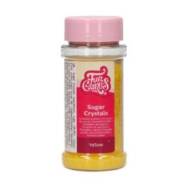 Zahar colorat - CRYSTALS YELLOW - 80 G- Funcakes