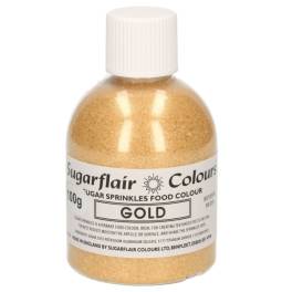 Zahar Fin Sclipicios -100 GR  – GOLD / AUR– Sugarflair