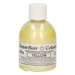 Zahar Fin Sclipicios -100 GR – YELLOW/GALBEN – Sugarflair