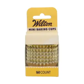 Forme de copt metalice aurii mini – set 160 bucăți – Wilton