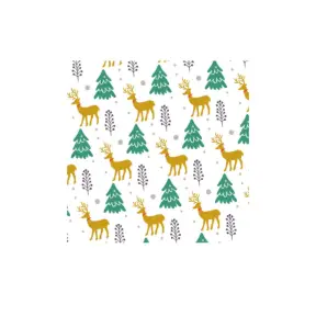 Cutie cu insertie pentru briose si dulciuri - Ren Auriu - 17,5x17,5x8,5h cm - Decora