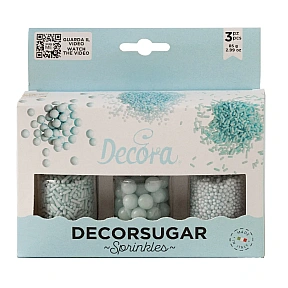 Set Perlute / Decoruri din zahar - Albastru Perlat - 85g - Decora