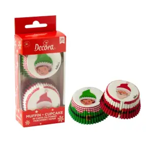 Set 36 harti copt briose Craciun SANTA ELF - 50 X 32 MM - Decora