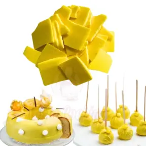Choco Deco Carat pentru Glazură FLEXIBILĂ-gust si culoare de Lamaie -1 kg - Anyta Cooking