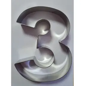 Formă de tort - Cifra 3 - 20 x 16 x 4 CM - Dekora