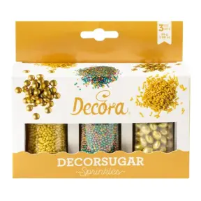 Set Perlute / Decoruri - Auriu si Multicolor - 85g - Decora