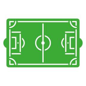 Șablon tort-Teren de fotbal-30 x 20cm-Decora