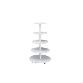 Suport Tort Plastic 5 etaje - 19,5 cm, 24,4 cm, 31 cm, 39,2 cm si 44 cm.