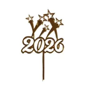 Topper Tort, 2026, auriu, acril - Anyta Cooking