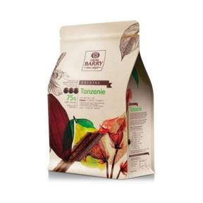 Ciocolata neagra TANZANIA cacao 75%, 2.5kg - CACAO BARRY