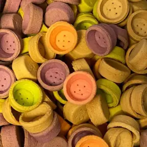 Coji de tarta dulci rotunde - medii 250 buc - multicolore de 44 mm - Cassibba