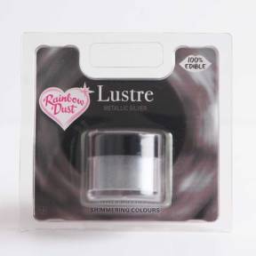 Colorant Pudra Hidrosolubil - 3 gr - LUSTRE METALLIC SILVER - Rainbow Dust
