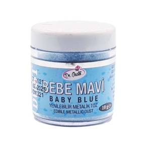 Colorant Pudra Metalizat -Albastru Deschis / Baby Blue - 10 gr - Dr gusto - Anyta Cooking