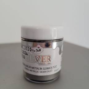 Colorant Pudra Metalizat -Argintiu / Silver - 10 gr - Dr gusto - Anyta Cooking