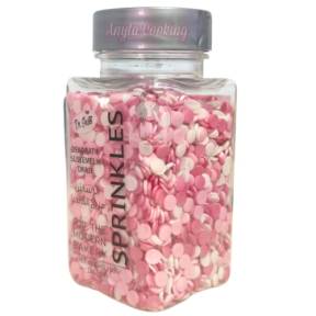 Confeti Zahar - NR1 - Alb cu Roz -100gr-Dr Gusto