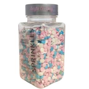 Confeti Zahar - NR7 - Roz,Albastru,Alb -100gr-Dr Gusto