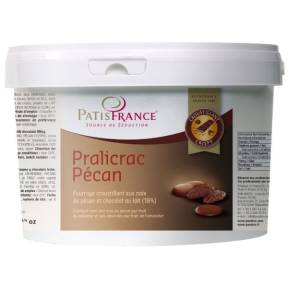 Crema de ciocolata cu lapte cu crocant si nuci pecan - Pralicrac Pecan - 2kg - PatisFrance