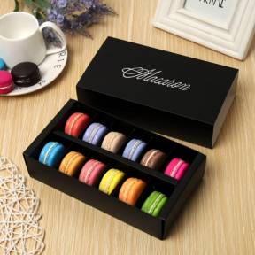 Cutie pentru 12 Macarons-Negru-20x11x5 cm-Anyta Cooking - Anyta Cooking
