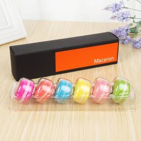 Cutie pentru 6 Macarons + PVC -Portocaliu-23x6x4.5 cm-Anyta Cooking - Anyta Cooking