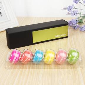 Cutie pentru  6 Macarons + PVC -Verde Stejar-23x6x4.5 cm-Anyta Cooking