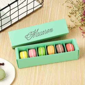 Cutie pentru 6 Macarons-Verde- 20.5x5.2x5 cm-Anyta Cooking - Anyta Cooking