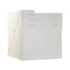 Cutie Tort Alba cu Inaltime Reglabila - 30 X 30 X inaltime de 20 la 30 cm - Anyta Cooking	