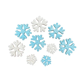 Set decor comestibil - „Fulgi de nea” - 9 bucati - Anyta Cooking