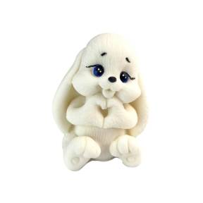 Decor comestibil - "Iepuras festiv alb - Anyta Cooking