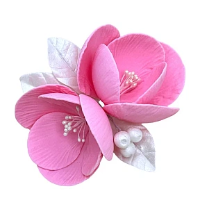 Decor comestibil - "Magnolia roz cu alb" - 1 buc - Anyta Cooking