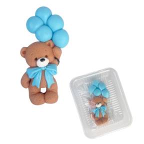 Decor comestibil -  Urs pe balon albastru   - Anyta Cooking