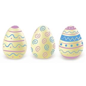 Decor din ciocolata 3D - Ou de Paste - 35X26 MM - 40 bucati - Dekora - Anyta Cooking