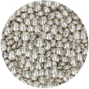 Decor din ciocolata culoare SILVER METALIZAT- 80 gr - Funcakes - Anyta Cooking
