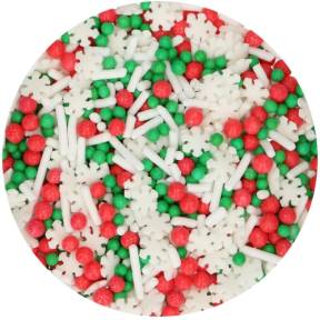 Decor din zahar – Sprinkle Medley CHRISTMAS – 180 gr – Funcakes