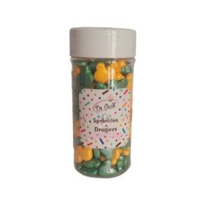 Decor din zahar - Cap Mickey Mouse - Galben/Verde - 90 gr - Dr Gusto