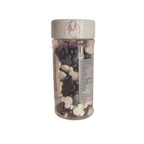 Decor din zahar - Cap Mickey Mouse - Negru Alb / Siyah Beyaz - 90 gr - Dr Gusto