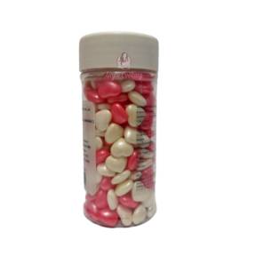 Decor din zahar - Inimioare - Alb/Roz Sedef/Pembe - 90 gr - Dr Gusto - Anyta Cooking	