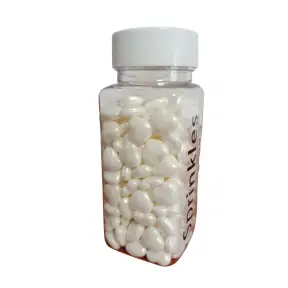 Decor din zahar - Inimioare Mari - Alb Sidef - 90 gr - Dr Gusto