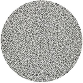 Perle / Perlute din zahar ARGINTIU - NONPAREILS SILVER - 80 GR- Funcakes