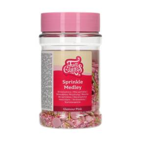 Decor din zahar -SPRINKLE MEDLEY GLAMOUR PINK 180 G - FunCakes - Anyta Cooking