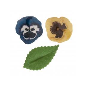 Decorațiune comestibilă tort-Flori și frunze-170X72X15 MM-Dekora - Anyta Cooking