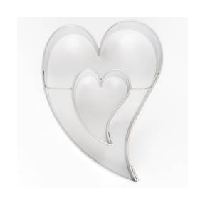 Decupator din inox - INIMIOARA IN INIMA - 7 cm - Cookie Cutters