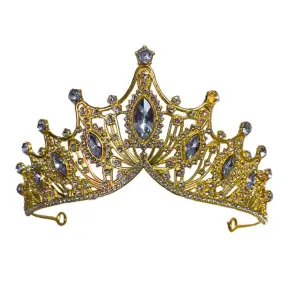 Coronita aurie cu cristale albe - Anyta Cooking